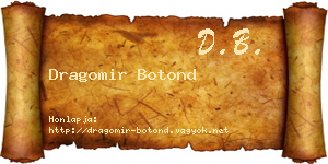 Dragomir Botond névjegykártya