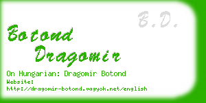 botond dragomir business card